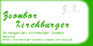 zsombor kirchburger business card